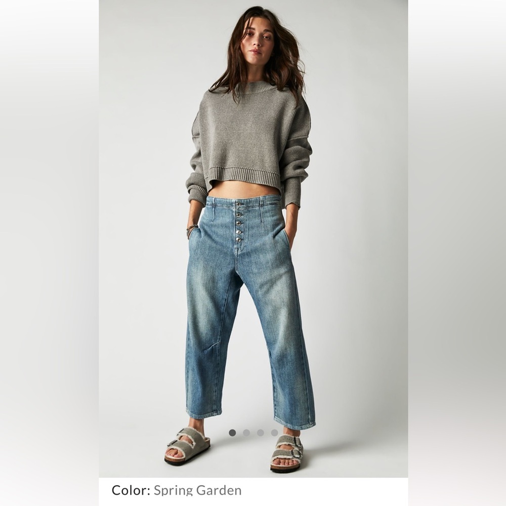 Free People Blue Ankle & Cropped Jeans